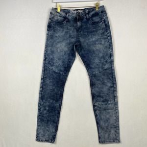 Indigo Rein‎ Women's Juniors Size 11 Skinny Acid Wash Tie Dye Jeans Denim